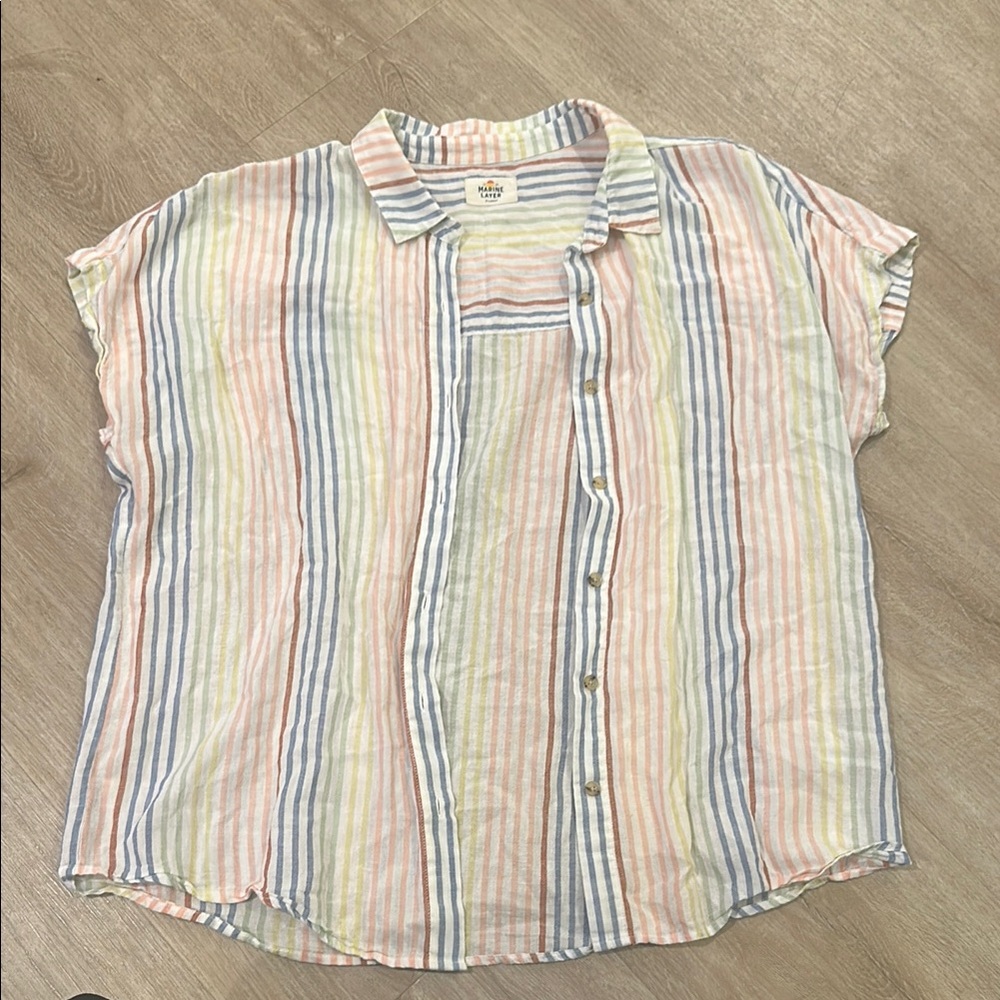 Marine Layer Striped Button-Up Shirt